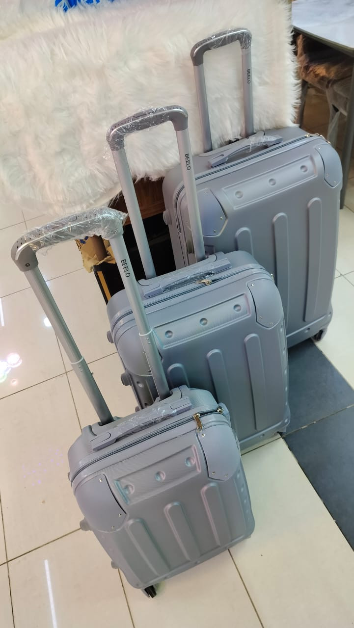3 in1 Luxurious Fibre Suitcase, Grey