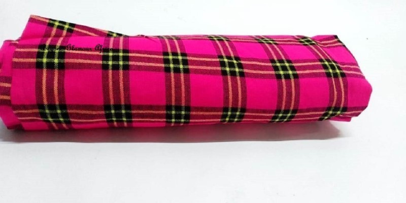 Butterfly Masai Shuka (Checked)Pink (150x200cm)