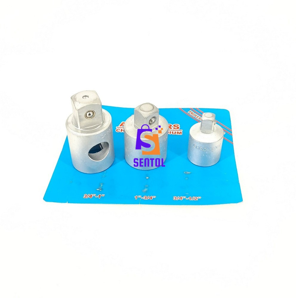 3PCS Chrome Vanadium Socket Adapter Set ¾-to-1 inch, 1-to-¾ inch, ¾-to-½ inch