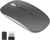 Wireless/bluetooth rechargeable mouse