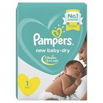 Pampers Baby Dry Size 1 Newborn 2-5Kg 34 Pieces