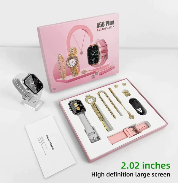 Classic Valentine Gift A58 Plus Smartwatch – Black | Grey