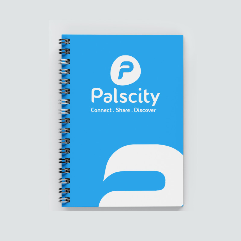 Palscity Notebooks A5 size hard cover with spiral binding 50 pages