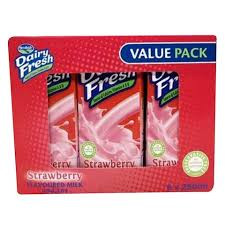 Brookside Dairy Fresh Strawberry  Flavoured Milk 250Ml X Pack Of 6 Long Life