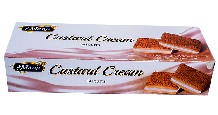 Manji Sandwich Cream Biscuits - Custard Cream 160g