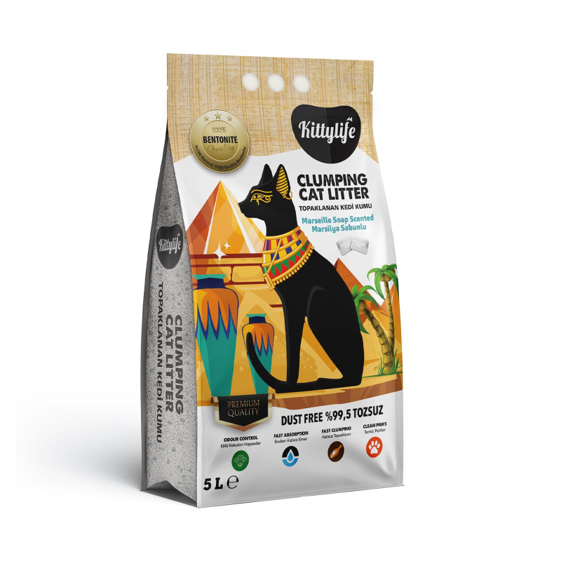 Kittylife Clumping Cat Litter Marseille Soap 5Lt.