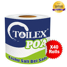 Toilex Toilet Tissue Poa White 40s Wrapped