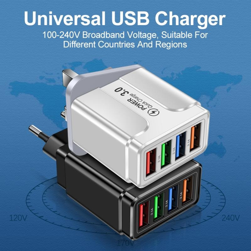 CLEARANCE SALE! 4 USB 3.1A Fast Charging Mobile Phone Charger