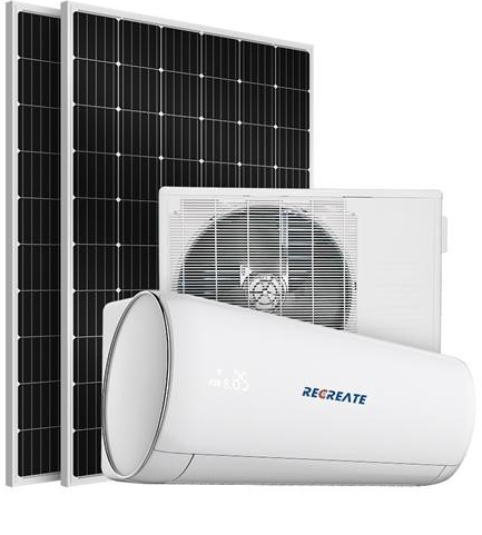 18000Btu's Hybrid Solar Air Conditioner High Wall Split Unit R410A RECREATE