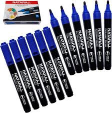 Nataraj permanent Marker Chisel Tip 2-5MM-Blue