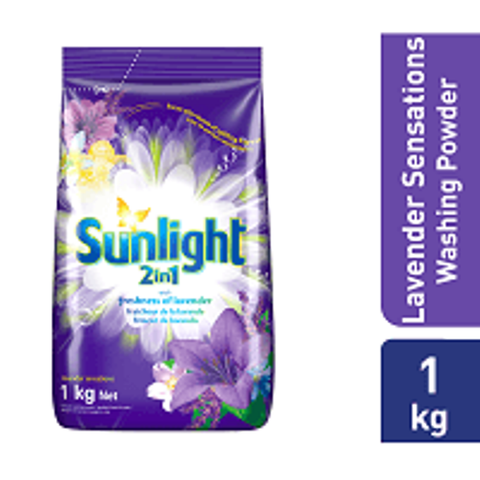 Sunlight 2 in 1 Hand Washing Powder Lavender Sensations 1kg