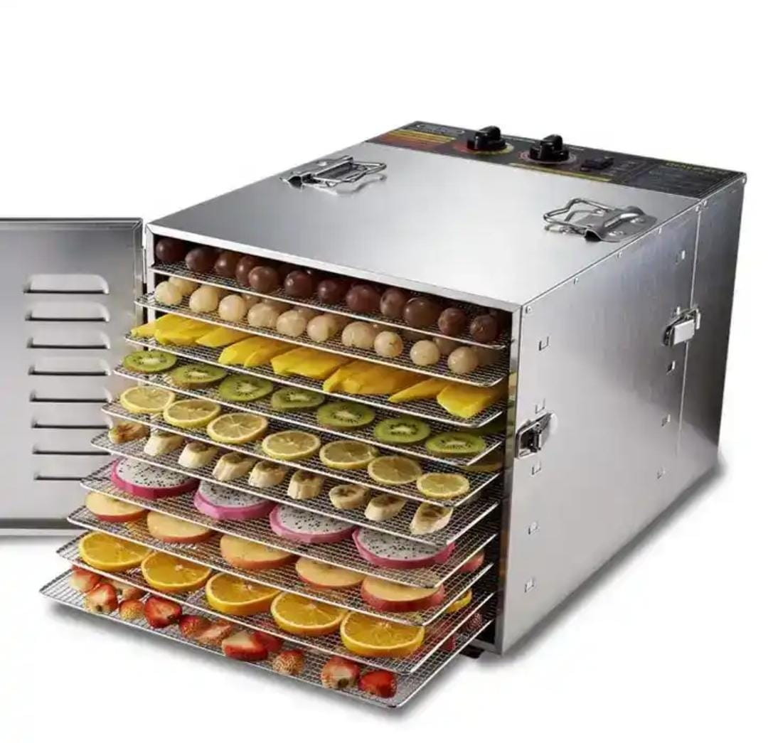 Stainless Steel Food Dehydrator Machine With 10 Trays