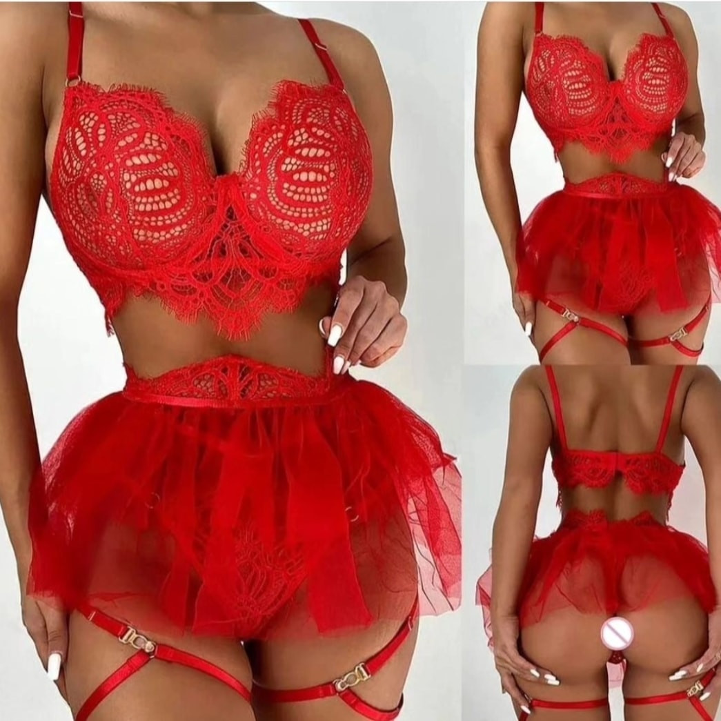 Raffled with garter lingerie