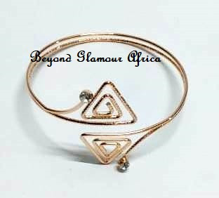 Womens Gold tone armlet triangular  arm bracelet