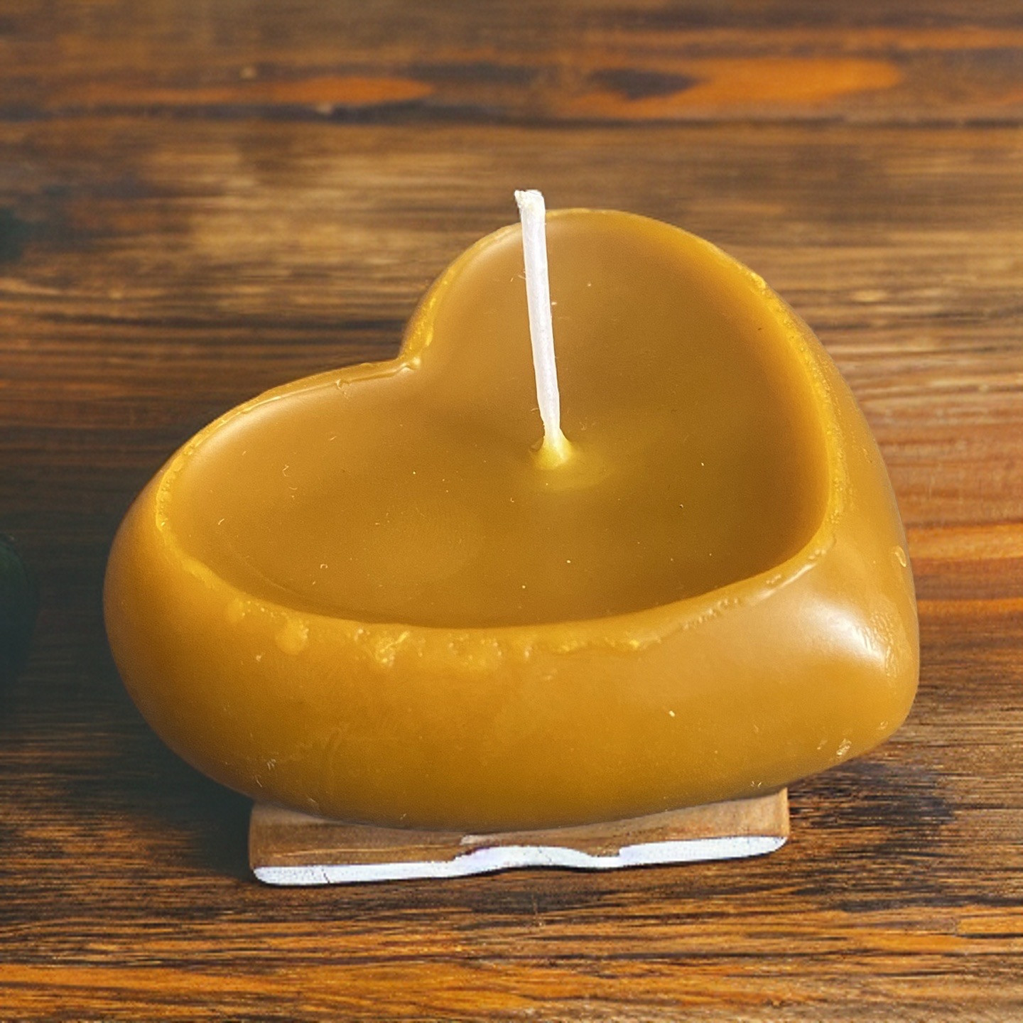 Heart Glow Beeswax Candle