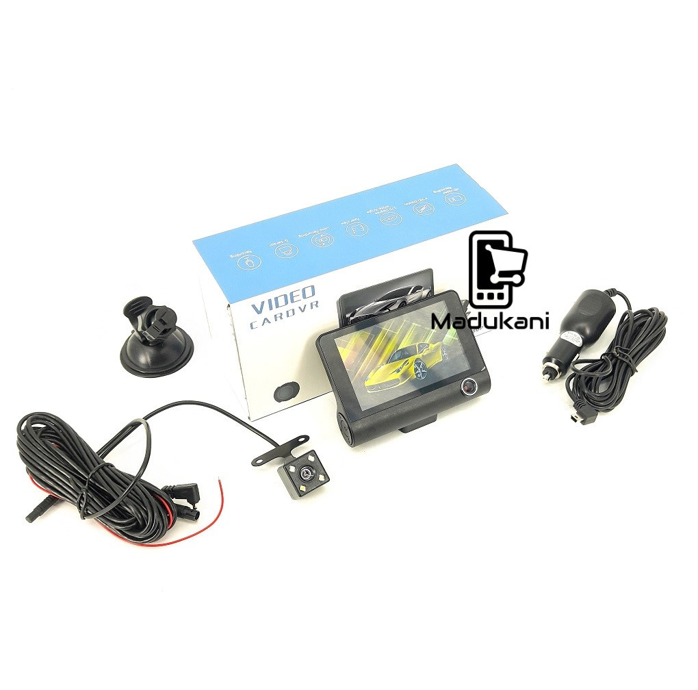 Front, Inside, and Rear Car Dash Cam Camera with 32GB Card