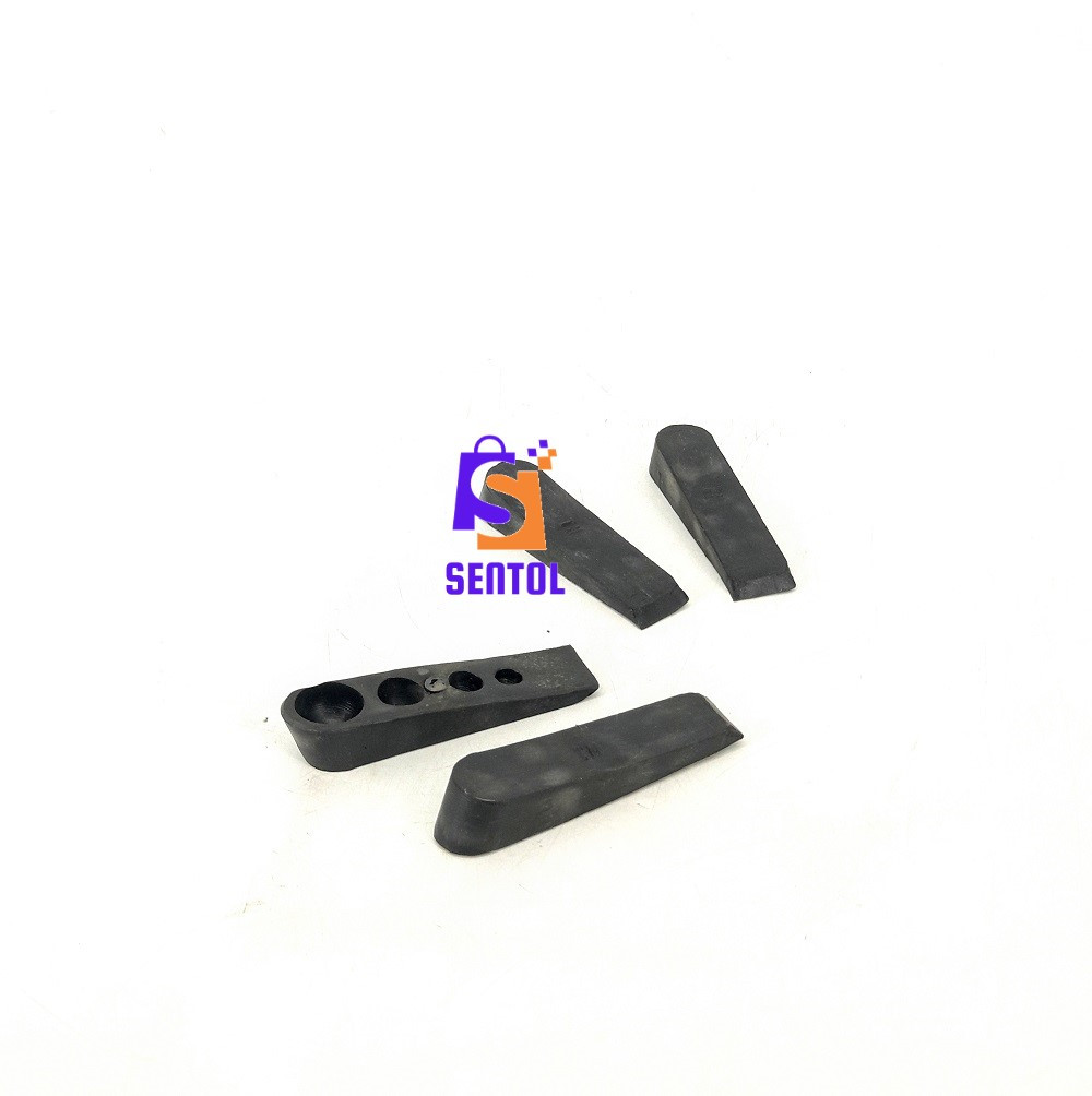 4 Pack Rubber Door Stopper Wedges, Non Marking, Anti Slip