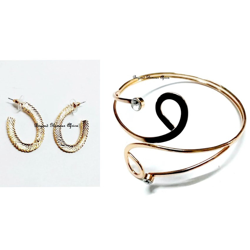 Womens Golden Armlet with a pair Loop