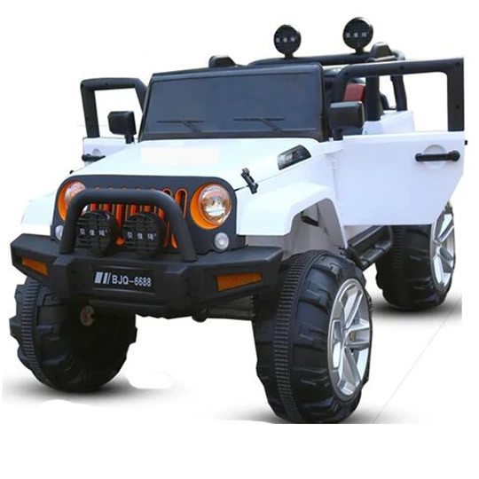 Electric Kids Jeep Wrangler Ride On Toy white