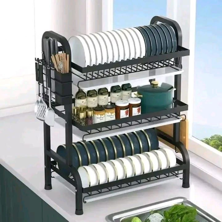 3-Tier High quality carbon steel dish rack