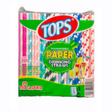 TOPS PAPER STRAWS 12 X 240 MM WITHOUT WRAPPING PAPER