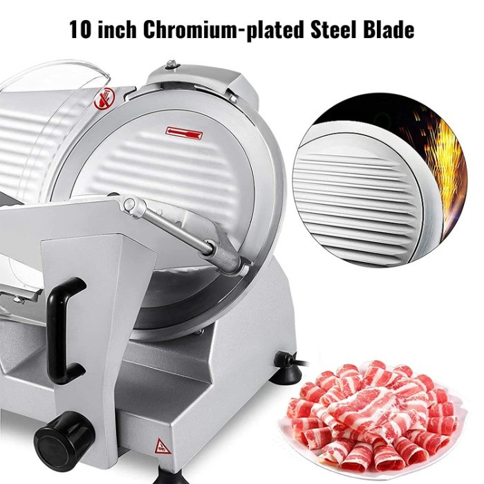 Semi-Auto Meat Slicer Stainless Steel 10" Blade