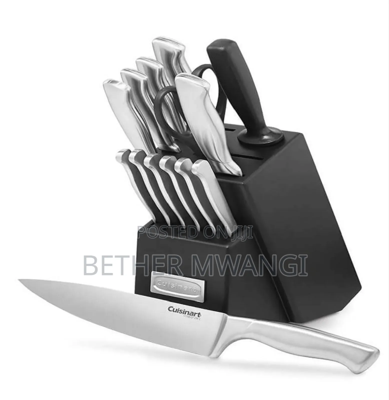 The Cuisinart 15 PCS Stainless Steel Cutlery Block Set