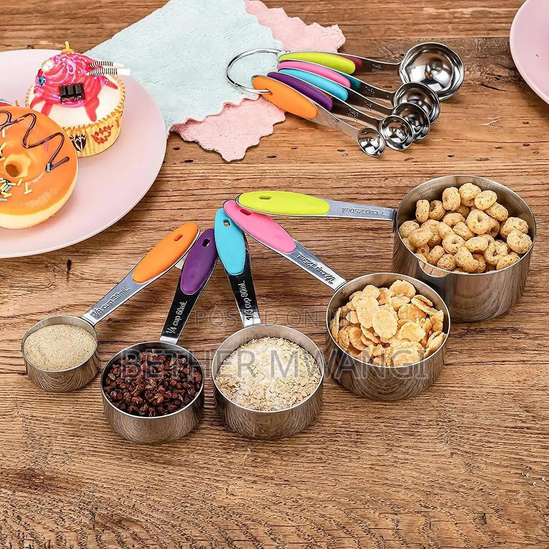 Stainless Steel Measuring Cups and Spoons Set