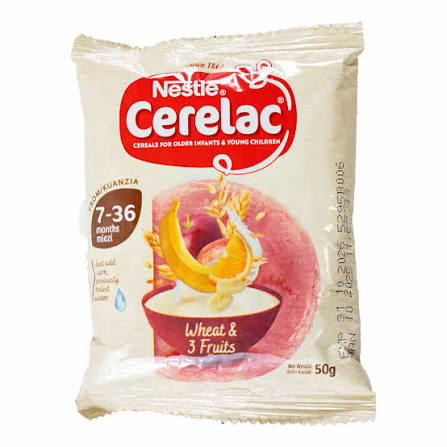 Nestle' Cerelac Wheat +3Fruits 50g