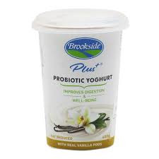 BROOKSIDE PROBIOTIC  FRUIT CUP YOGHURT VANILLA 450G