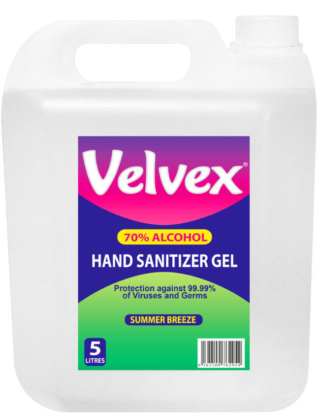 Velvex Hand Sanitizer gel Summer Breeze 5 Litres