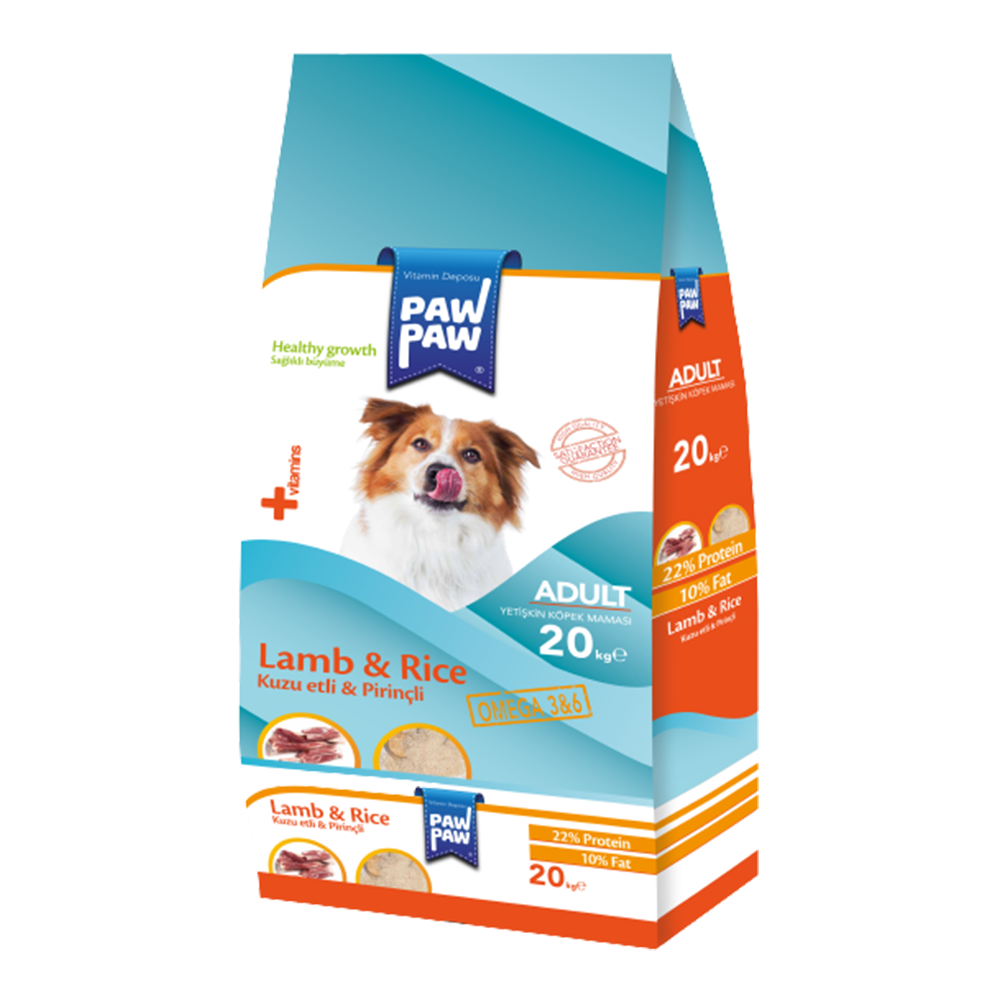 Pawpaw Adult Dog Food Lamb & Rice 3Kgs