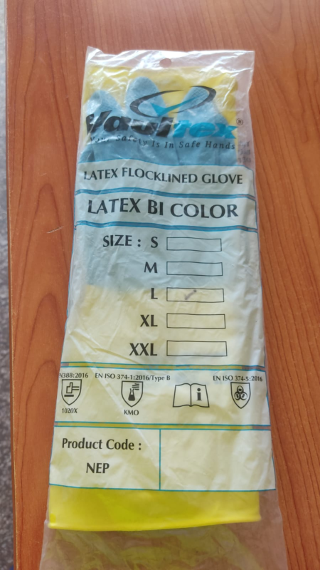 Bi-colour gloves