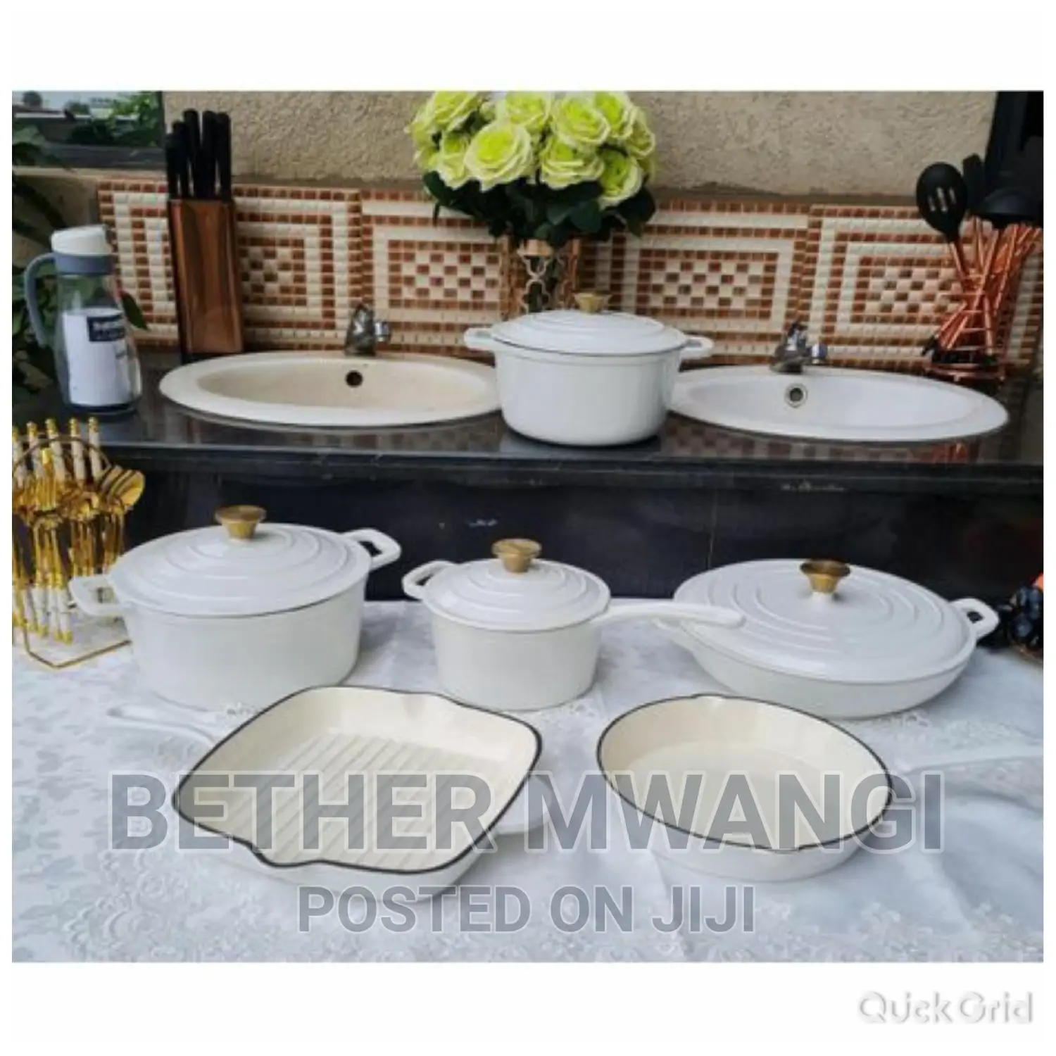 Enamel Cast Iron Cooking Set