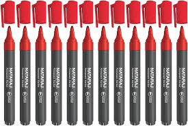 Nataraj permanent Marker Bullet Tip 2MM-Red