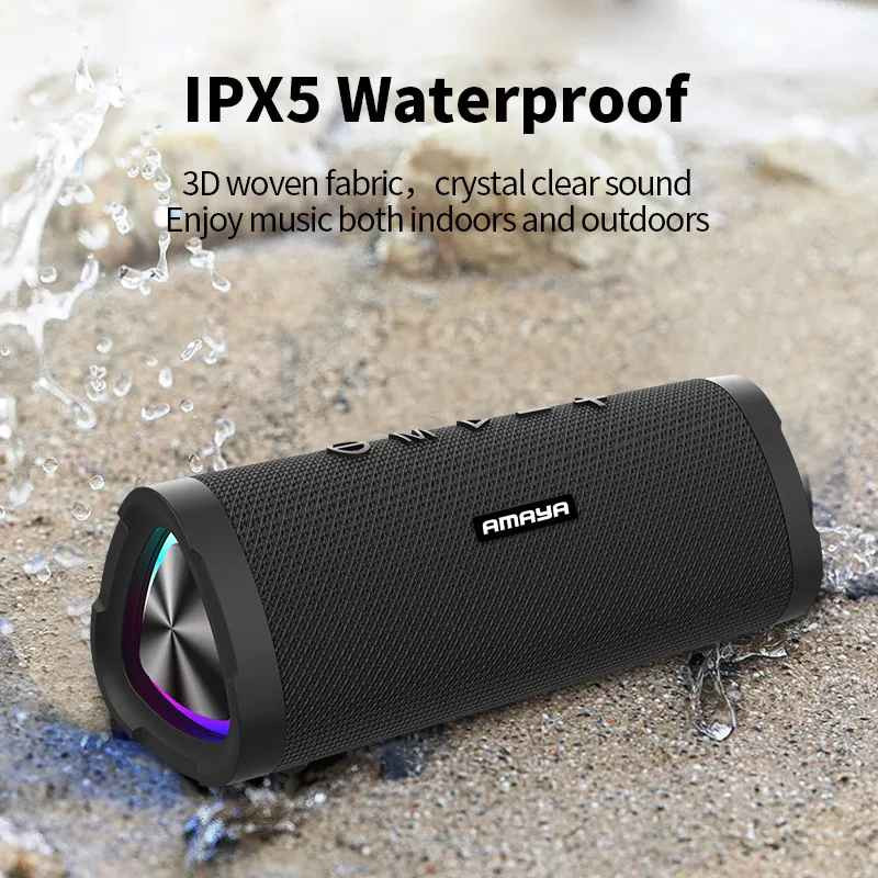 Amaya BD30 wireless Bluetooth speaker IPX5 waterproof with colorful lights