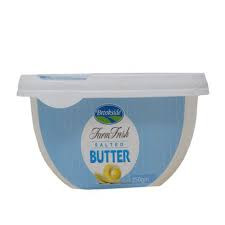 BROOKSIDE SALTED BUTTER TUB  250G