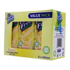 Brookside Dairy Fresh Banana  Flavoured Milk 250Ml X Pack Of 6 Long Life