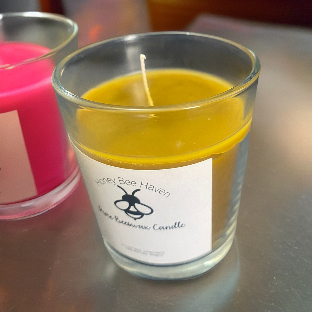 Glass Beeswax Candle 400ml