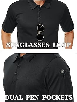 Men's Polo Shirts Tactical Quick-Dry Casual Golf Shirt Short Sleeve Airsoft Polos