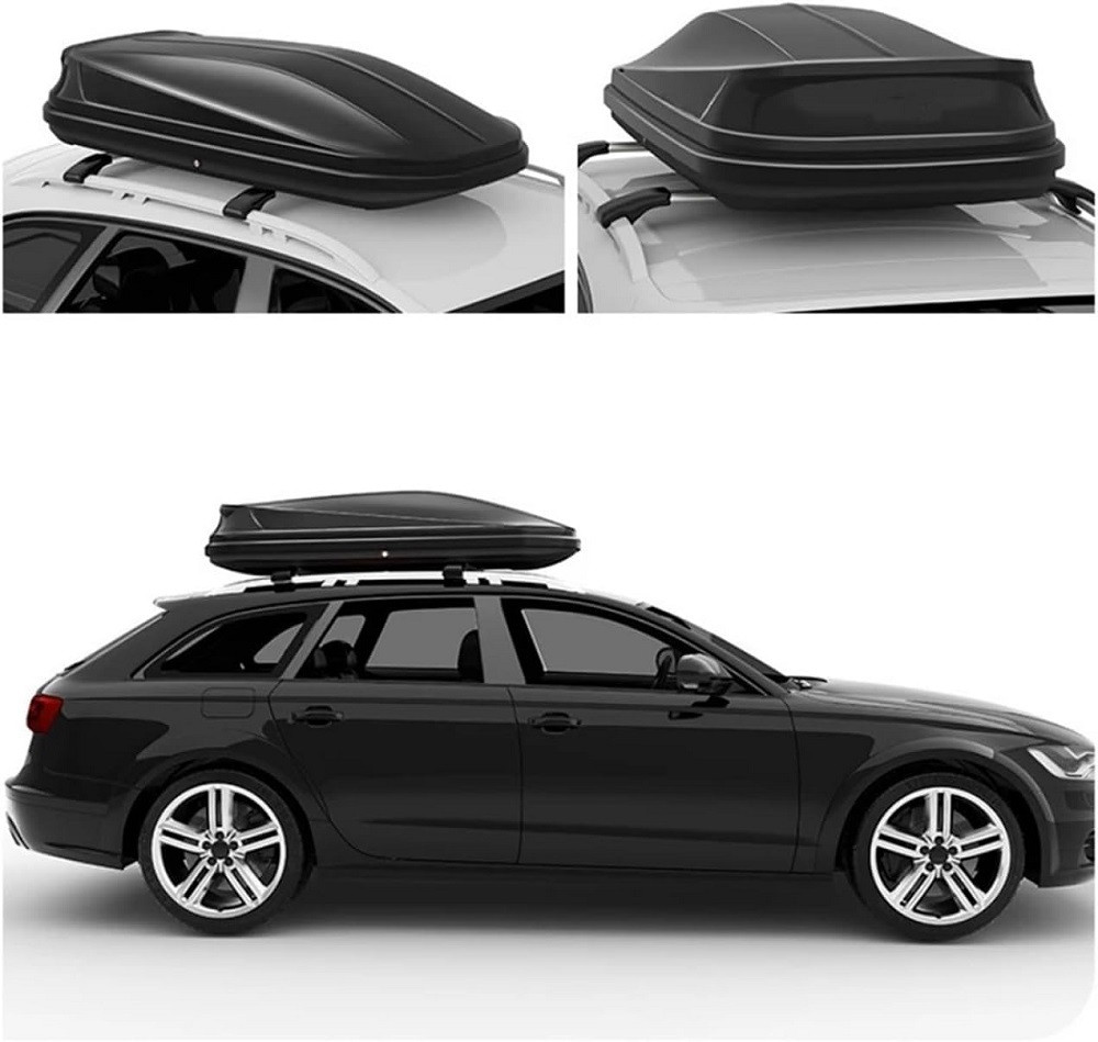 580L Car Rooftop Cargo Carrier Box, Black