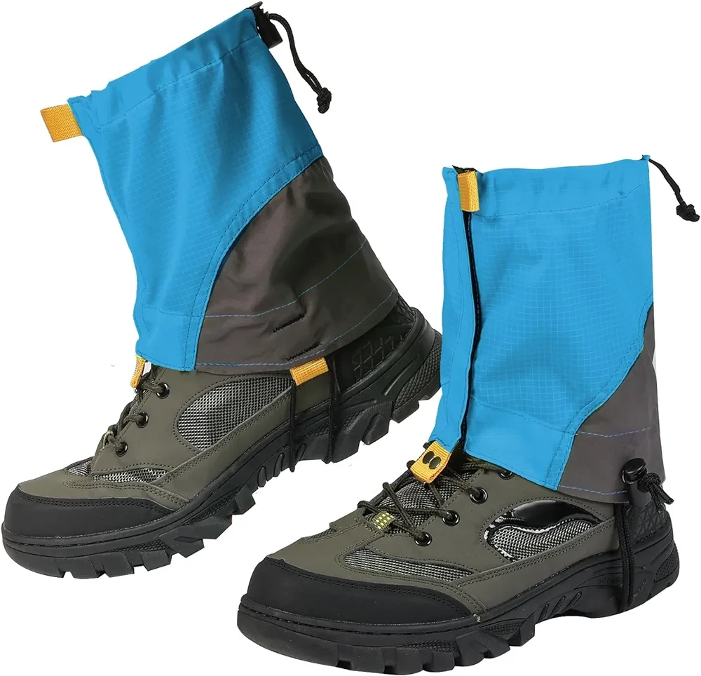 Gators for Hiking Boots and Shoes, Adjustable Leg Gaiters for Men Women, 600D Oxford Waterproof Snow Boot Gaiters for Hiking, Trail Running, Hunting, Walking, Snowshoeing, Mountain Climbing