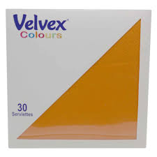 Velvex Deep Colour Sunset Orange Serviettes 38cm