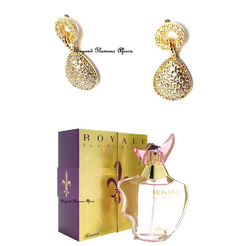 Womens Rasasi Perfume and earrings