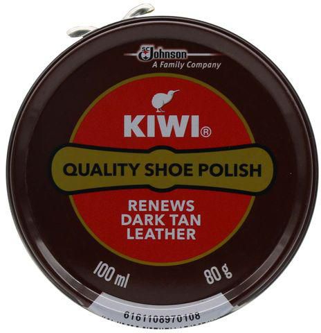 Kiwi Quality Shoe Polish Dark Tan 80g
