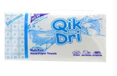 Qikdri embossed white hand paper towels 12s CTNs
