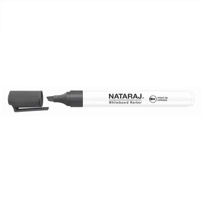 Nataraj White Board  Marker Chisel Tip 2-5mm-Black (12 Pcs in a Box)