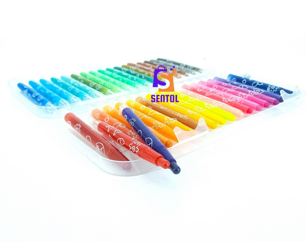 24 Colors Twistable Crayons in Lockable Container