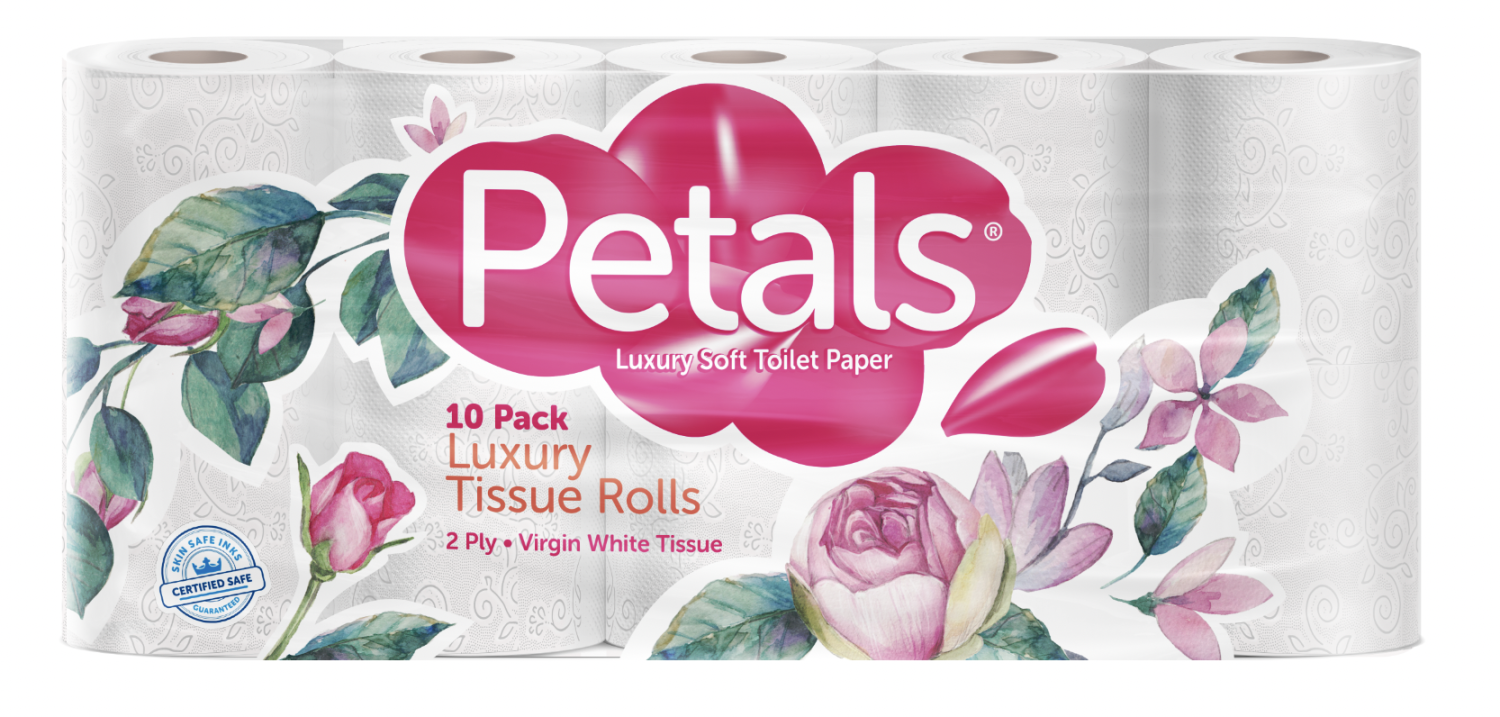 Petals Toilet Tissue tens unwrapped