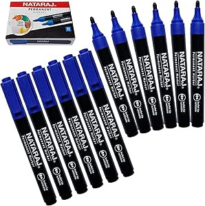 Nataraj permanent Marker Bullet Tip 2MM-Blue